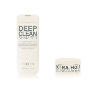 Deep Clean + Extra Hold set - szampon oczyszczający i pasta utrwalająca